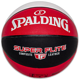 Мяч баск. SPALDING Super Flite 76929z, р.7, синт. кожа ( композит), красно-черно-белый