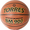 Мяч баск. TORRES BM900, B32035, р.5, ПУ-композит, нейлон корд, бутил. камера, темнооранж-черн