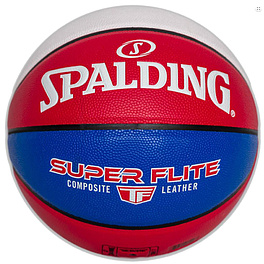 Мяч баск. SPALDING Super Flite 76928z, р.7, синт.кожа (композит), красно-сине-белый