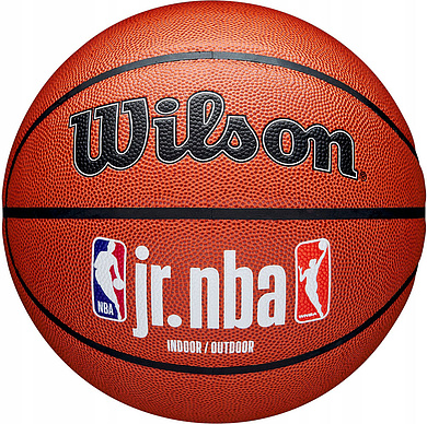 Мяч баск. WILSON JR.NBA Fam Logo Indoor Outdoor, WZ2009801XB6, р.6 композит, бутил. кам., коричневый